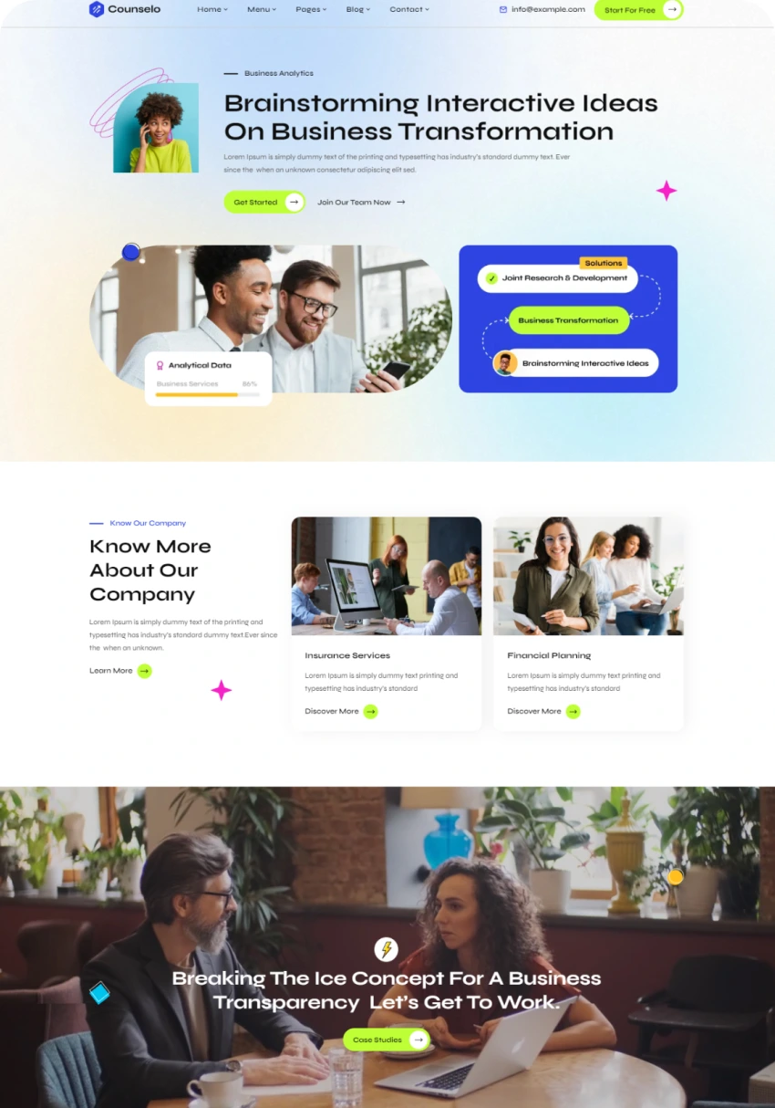 Landing Banner One